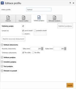 Editace profilu - vzhled podpisu v programu PDF Signer+